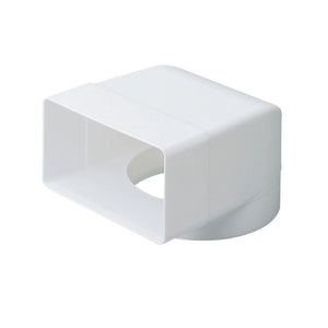 FDELBOW-F 100mm to 110mm x 54mm Plenum Round Rectangular Adaptor