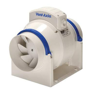 Vent Axia 17104020 ACM100T 100mm 4" In-Line Mixed Flow Fan with Timer